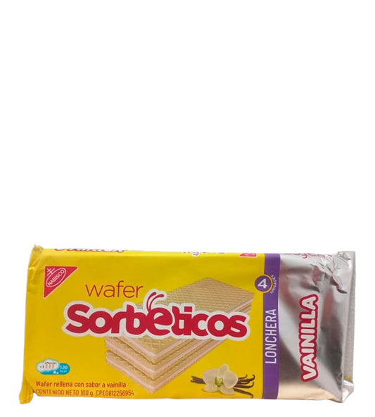 Nabisco Sorbeticos  Wafer / Galletas rellenas con sabor a vainilla 100g