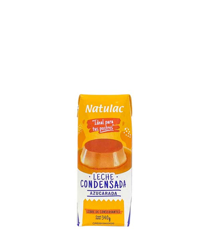 Natulac Sweetened Condensed Milk - Leche condensada azucarada 340g
