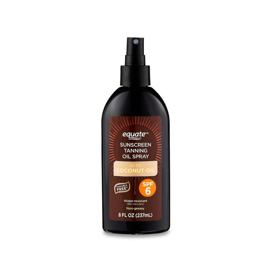 Equate Sunscreen Tanning Oil Spray - spray de aceite bronceador protector solar SPF 6 (237 ml)