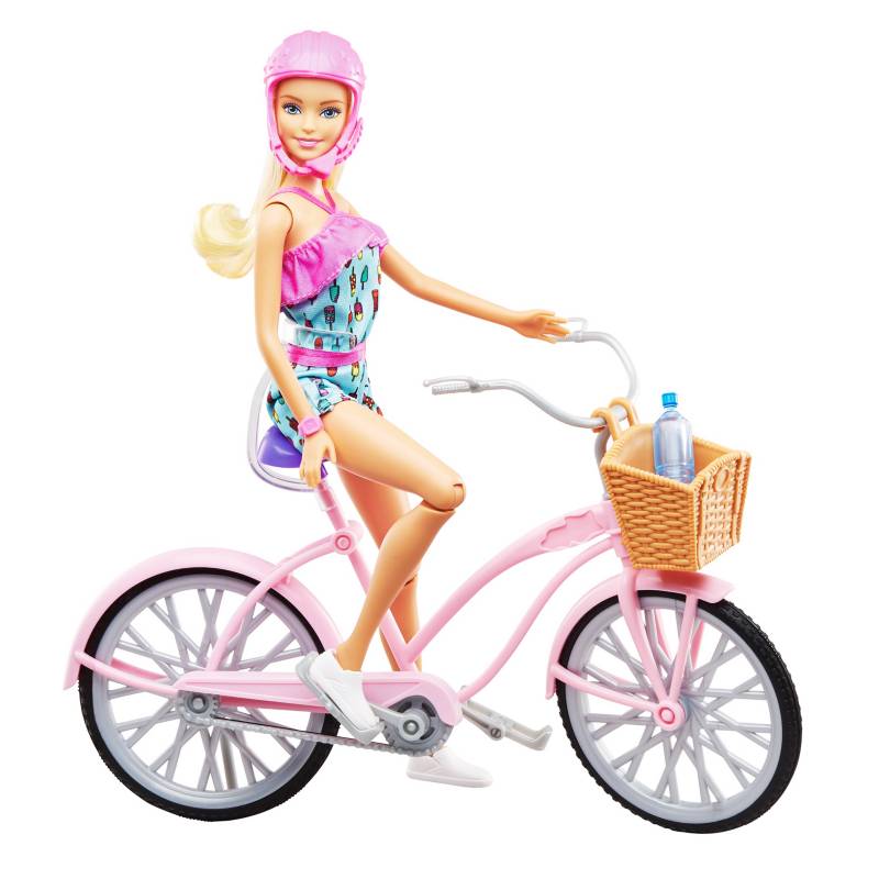 Muñeca Barbie-Bicicleta y Accesorios