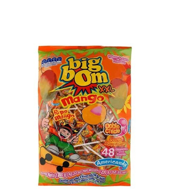 Big Bom mango doble chicle XXL 48 unidades 1200g