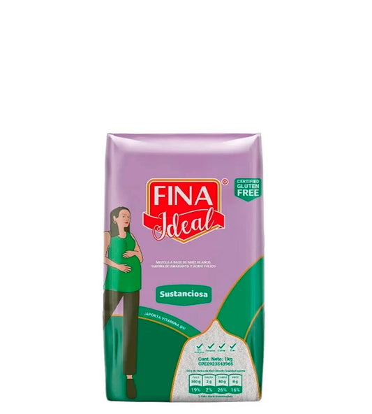 Fina Ideal Sustanciosa mezcla a base de maíz blanco, harina de amaranto y ácido fólico 1kg
