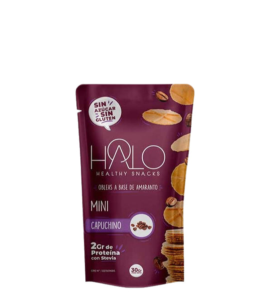 Halo Healthy Snacks Mini obleas a base de amaranto de capuchino 30g