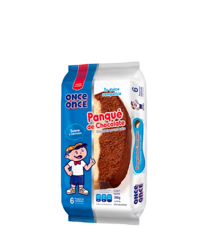 Once Once Panque de chocolate 6 unidades 390g