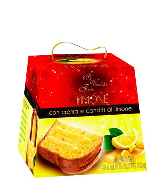 Il Vecchio Forno Panettone Limone Con Crema Al Limone E Scorze Di Limone Candite - Panettone de limón con crema de limón y pieles de limón confitadas 750g