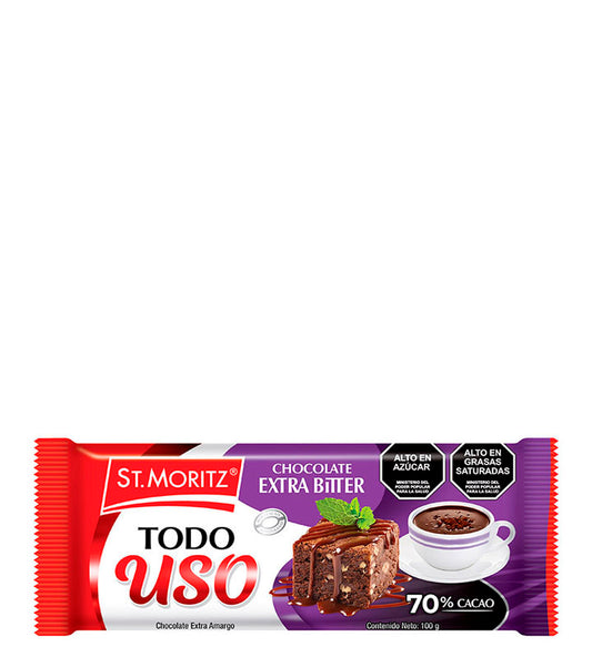 St. Moritz Todo uso chocolate extra amargo 100g