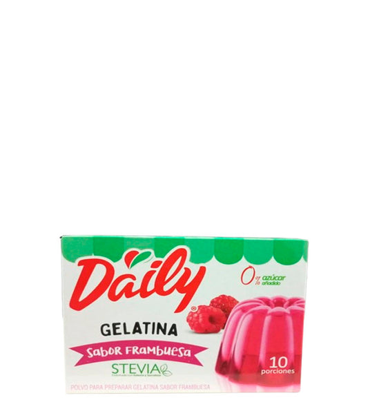 Daily Gelatina sabor a frambuesa 0% azúcar añadido 10 porciones 22.5g