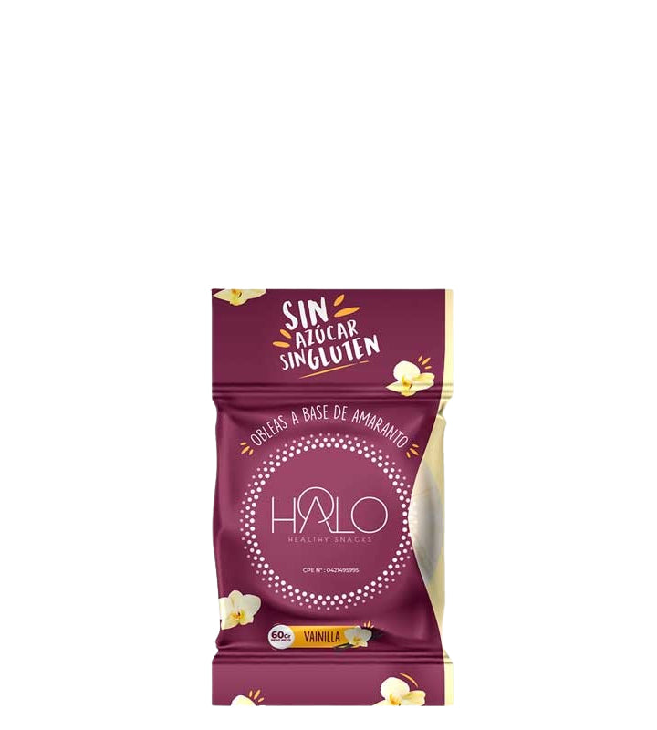 Halo Healthy Snacks Obleas a base de amaranto de vainilla 60g