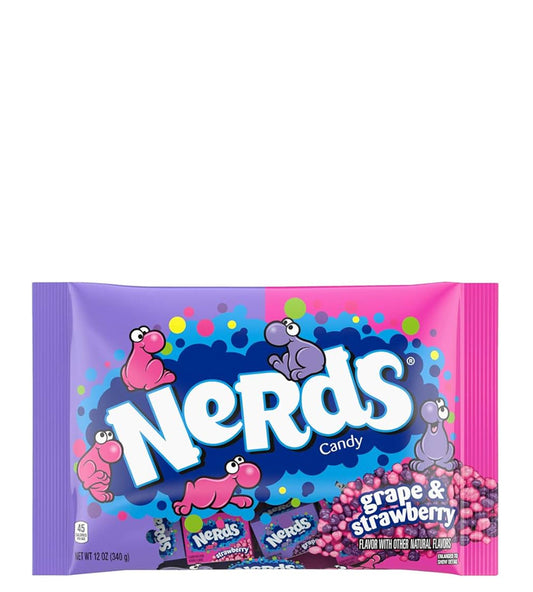 Nerds Candy Grape & Strawberry Flavor With Other Natural Flavors - Sabor a uva y fresa dulces con sabores naturales 340g