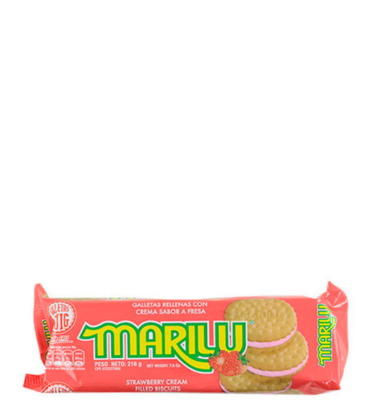 Galletas Puig Marilu Galletas rellenas con crema sabor a fresa 216g