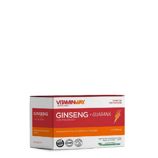 VitaminWay Nutrition Ginseng + Guaraná con Magnesio 60 Cápsulas