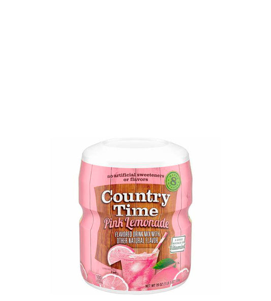 Country Time Pink Lemonade Flavored Drink Mix With Other Natural Flavor - Mezcla de bebida con sabor a limonada rosa con otros sabores naturales 538g