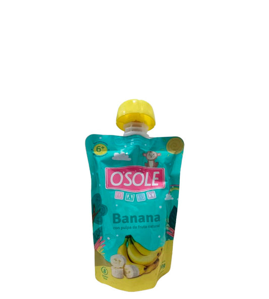 Osole Baby Compota de banana con pulpa de fruta natural Gluten Free +6 meses 100g