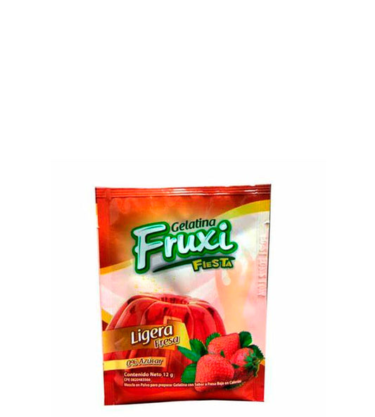 Fruxi Fiesta Gelatina ligera sabor a fresa 0% azúcar 12g