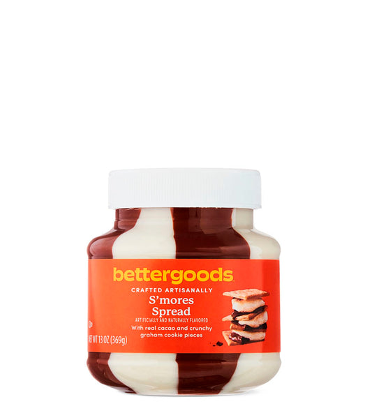 Bettergoods Crafted Artisanally S'mores Spread - S' mores para untar sabor artificial y natural cacao real y trocitos crujientes de galletas graham 369g