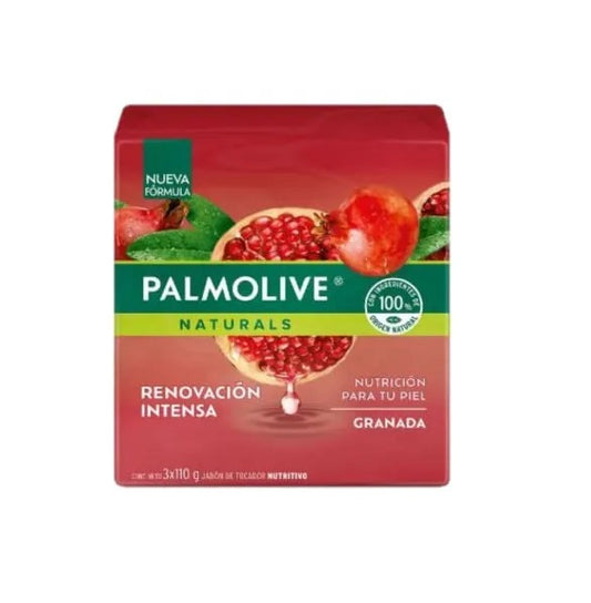 Palmolive Naturals Jabón Tripack Renovación Intensa Granada 330g