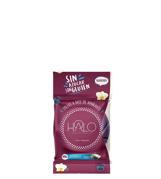 Halo Healthy Snacks Obleas a base de amaranto de arándano y vainilla 60g