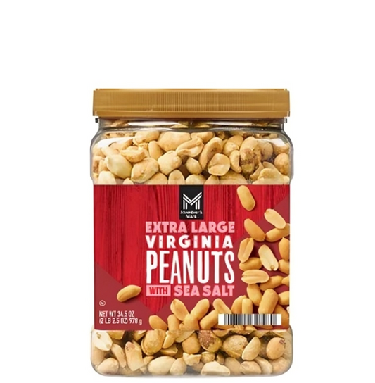 Member's mark extra large virginia peanuts with salt - Maní salados extra grandes 978g