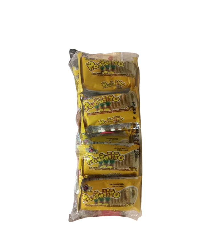 Galletera Trigo De Oro Pastelito de hojaldre relleno con mermelada de piña multipack 8 unidades 20g