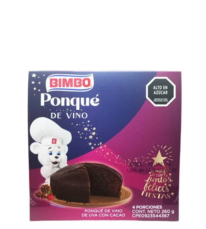 Bimbo Ponqué de vino de uva con cacao 4 porciones 260g