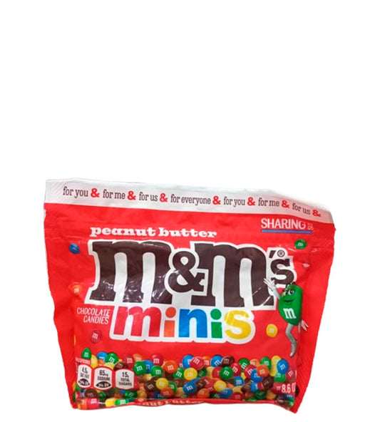 M&M'S Minis Caramelos de chocolate con mantequilla de maní 243g