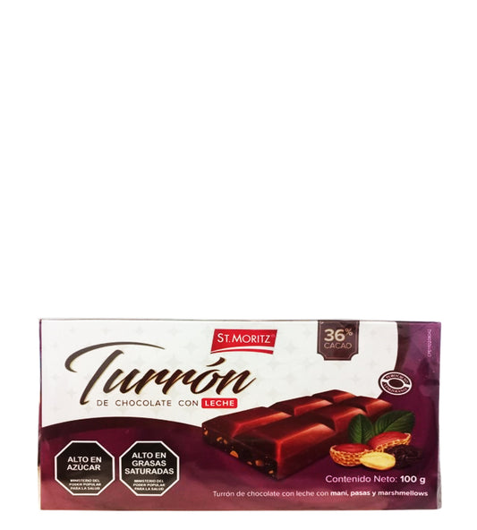 St. Moritz Turrón de chocolate con leche 100g