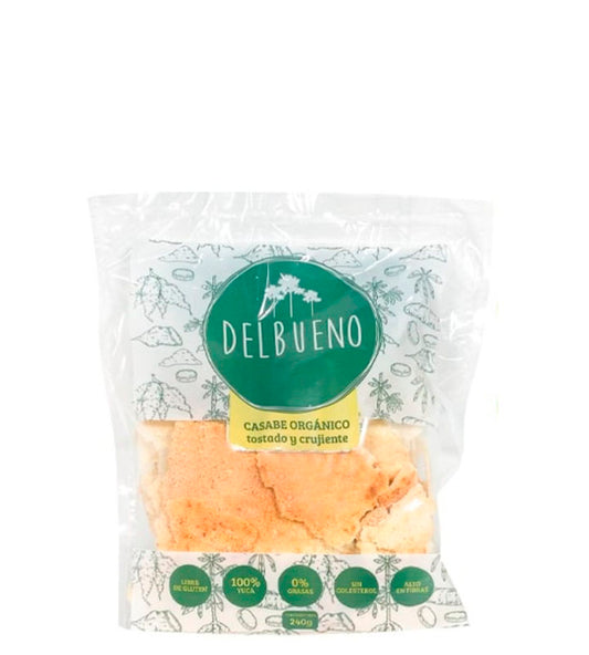 Del Bueno Casabe orgánico tostado y crujiente 240g