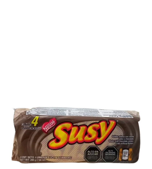 Nestle Susy Galleta rellena con crema sabor a chocolate 4 unidades 200g
