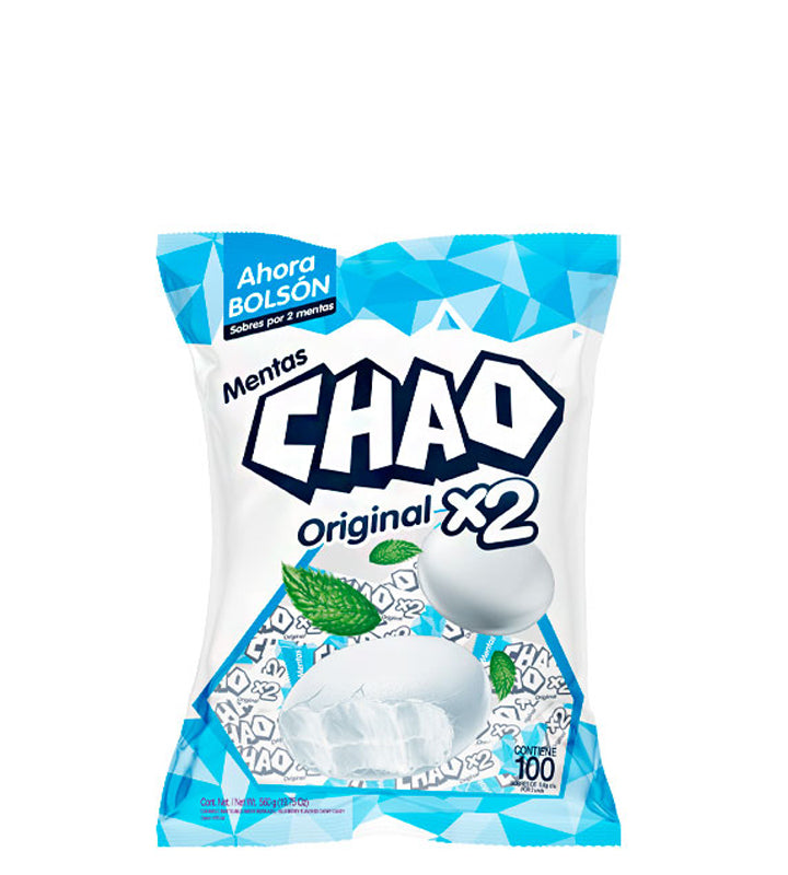 Chao Mentas original x2 100 unidades 560g