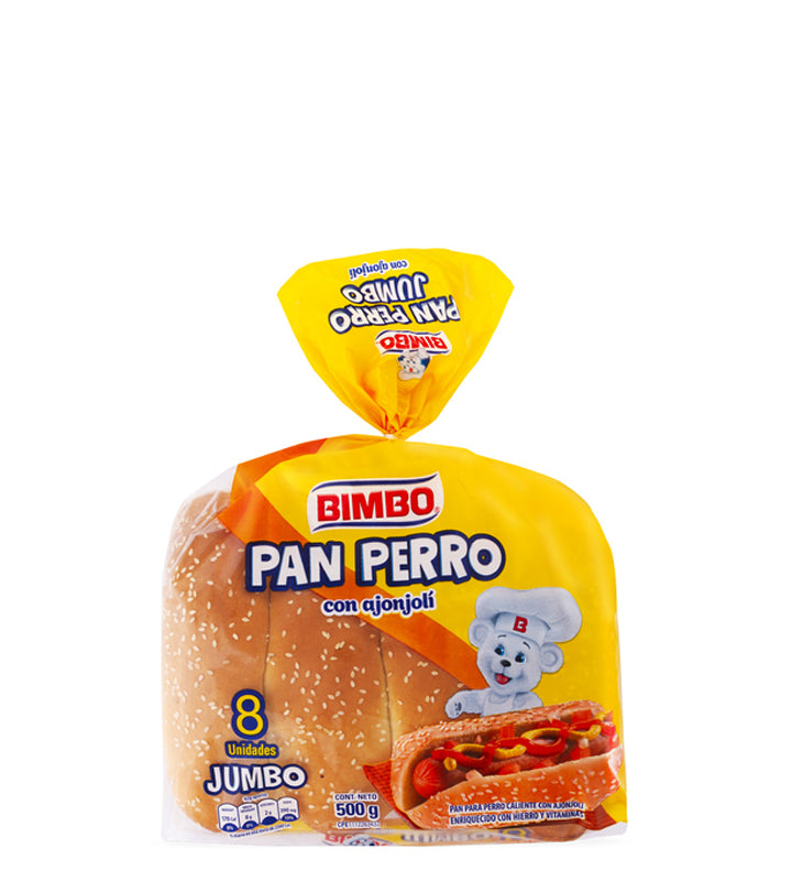 Bimbo Pan para perro con ajonjolí 8 unidades jumbo 500g