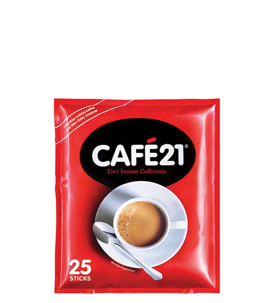 Café21 2 in 1 Instant Coffeemix 25 Sticks - Mezcla de café instantáneo 2 en 1 25 paquetes