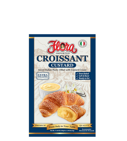 Flora Croissant Custard - Croissant de natilla 330g