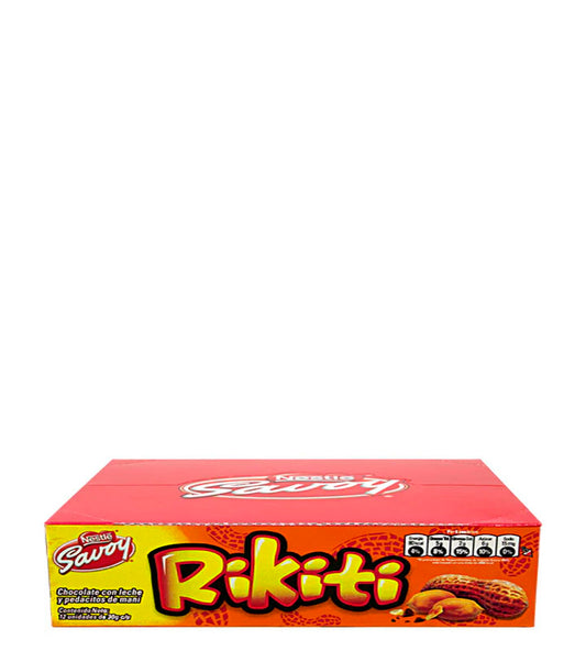 Nestle Savoy Rikiti Chocolate con leche y pedacitos de maní 12 unidades 360g