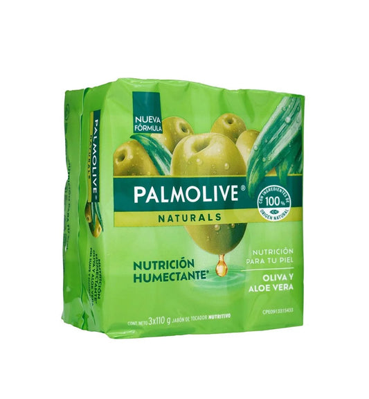 Palmolive Naturals Jabón Tripack Oliva Y Aloe Vera 330g