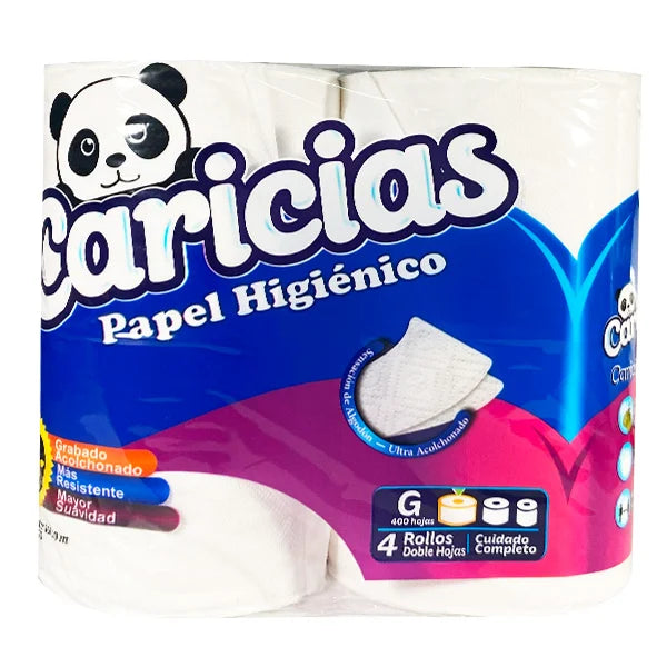 CARICIAS Papel higiénico de 400 hojas