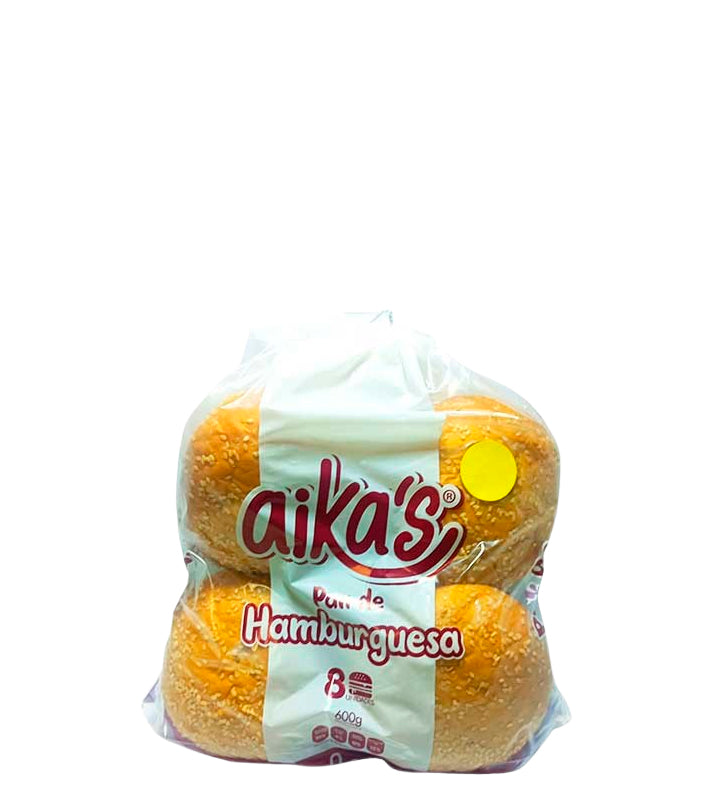 Aika's Pan de hamburguesa 8 Unidades 600g