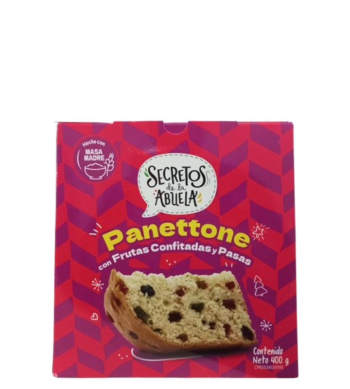 Secretos de la Abuela Panettone con frutas confitadas y pasas 400g