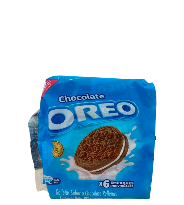 Nabisco Oreo Galletas sabor a chocolate rellenas 6 paquetes individuales 192g