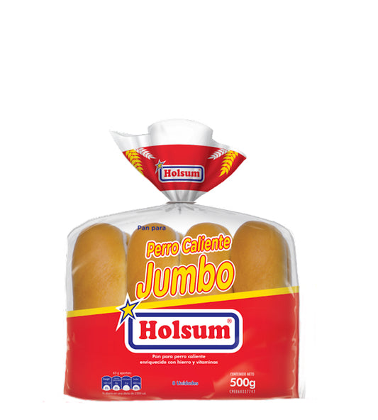 Holsum Pan para perro caliente jumbo 8 unidades 500g
