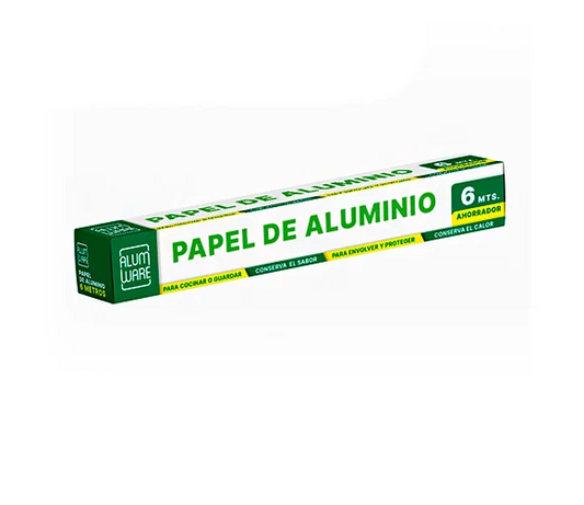 Alumware Papel Aluminio 6 Mts