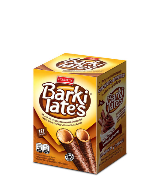 St. Moritz Barki Late's Galleta dulce cubierta con sabor a choclate 10 Unidades 180g