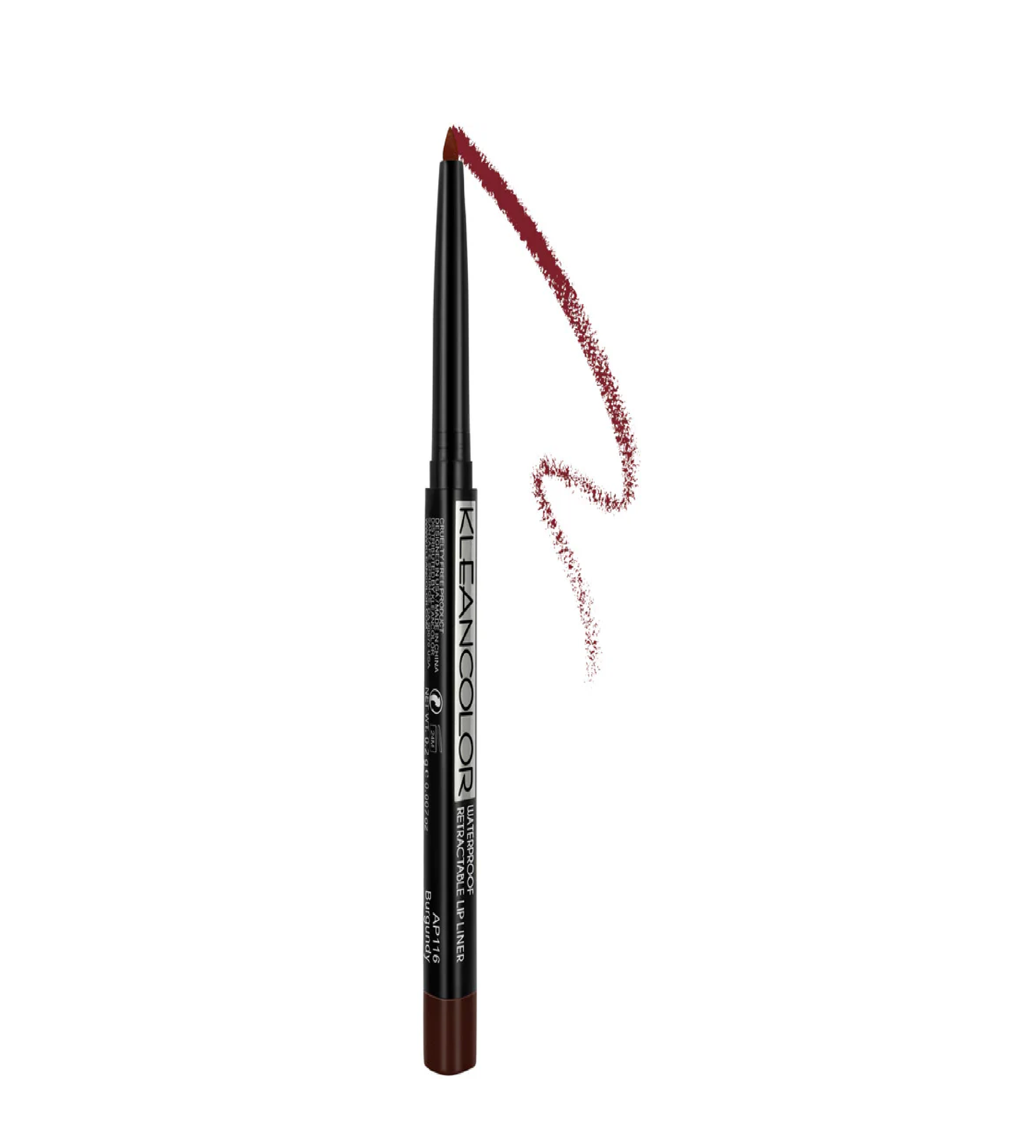 Kleancolor Retractable Lip Liner Wateproof AP116 Burgundy 0.2g