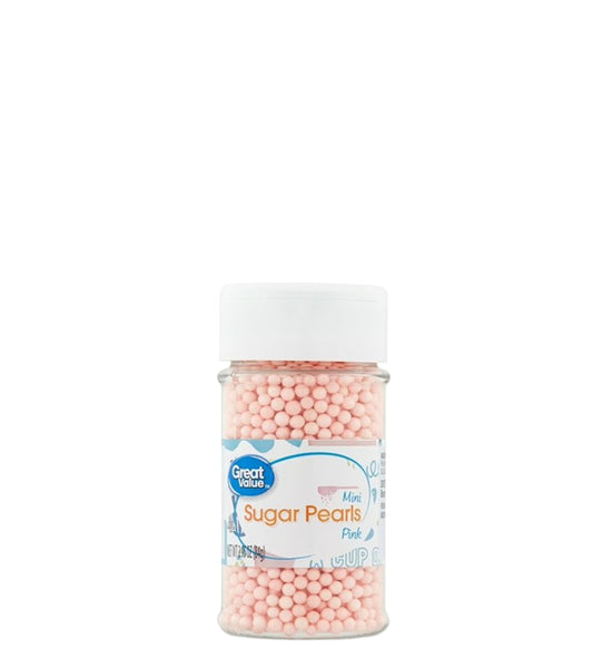 Great Value Mini Sugar Pearls Pink - Mini perlas de azúcar rosa 84g