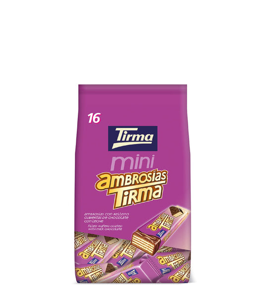 Tirma Mini ambrosias con relleno cubiertas de chocolate con leche 16 unidades 216g