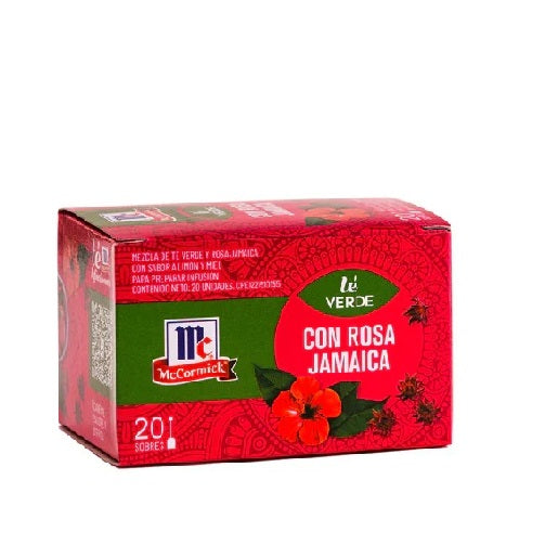 Té Verde con Rosa Jamaica 20und McCormick