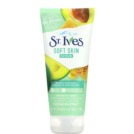 ST. Ives Soft Skin Scrub Avocado & Honey - Exfoliante para una piel suave con aguacate y miel 170g