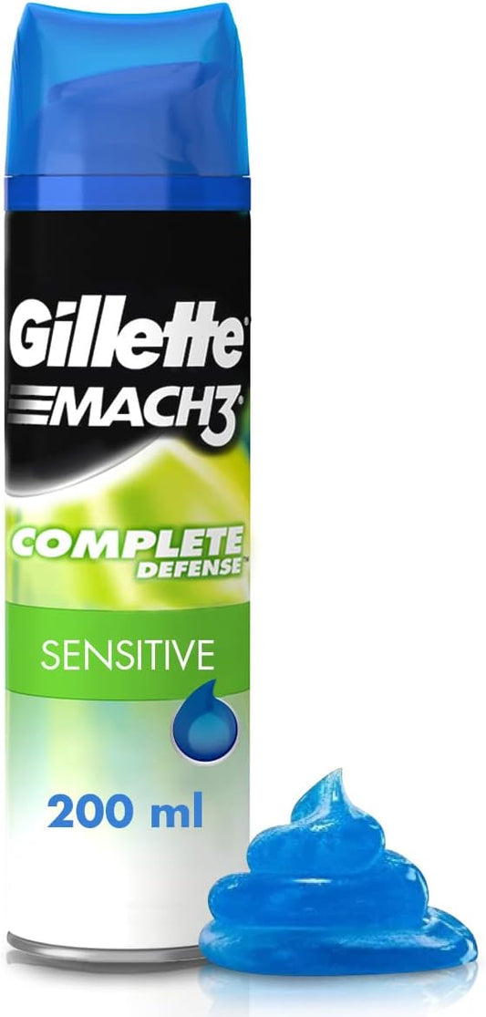 Gillette Mach3 Gel de afeitar Piel sensible 198g