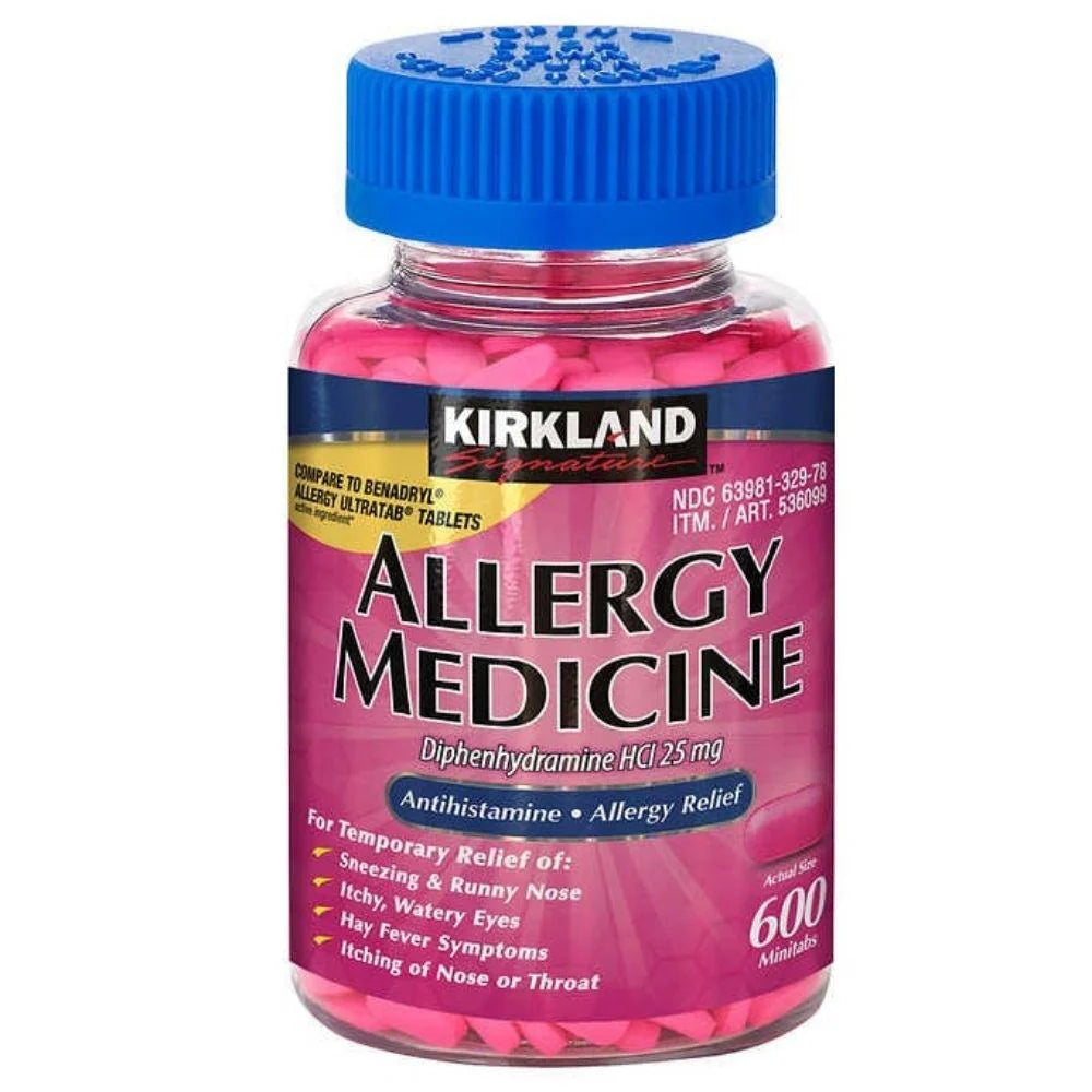 Kirkland Signature Medicina para la alergia Difenhidramina HCI 25 mg