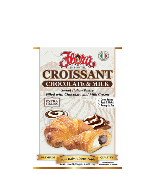 Flora Croissant Chocolate & Milk -  Croissant chocolate y leche 330g