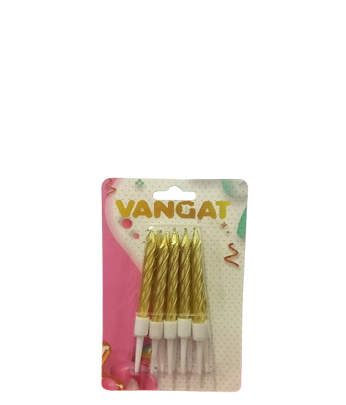 Vangat Velas mini doradas 10 unidades